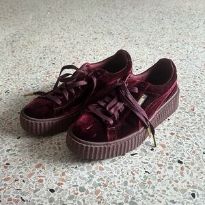 Puma sneakers - Rihanna FENTY sneakers in red wine color